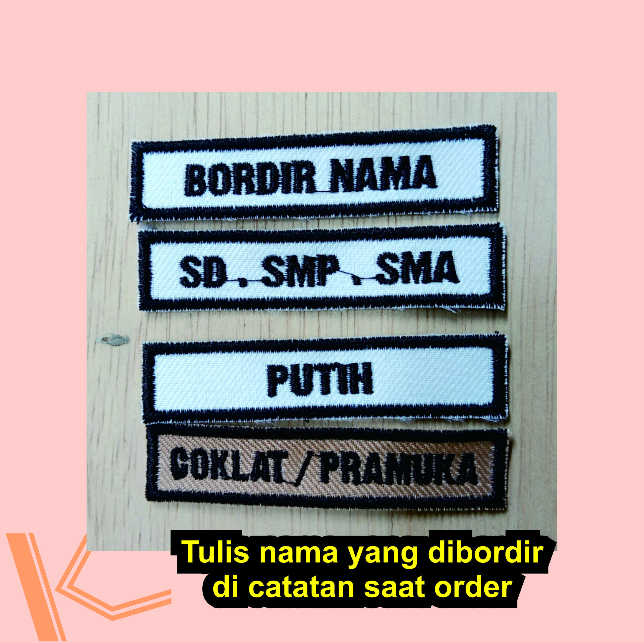 Bordir nama badge nama bordir komputer