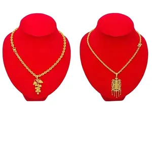 Kalung Lapis Kristal Model Kombinasi Motif Anggur dan Motif Pintu Aceh  - Kurnia Lapis Kristal Perhiasan