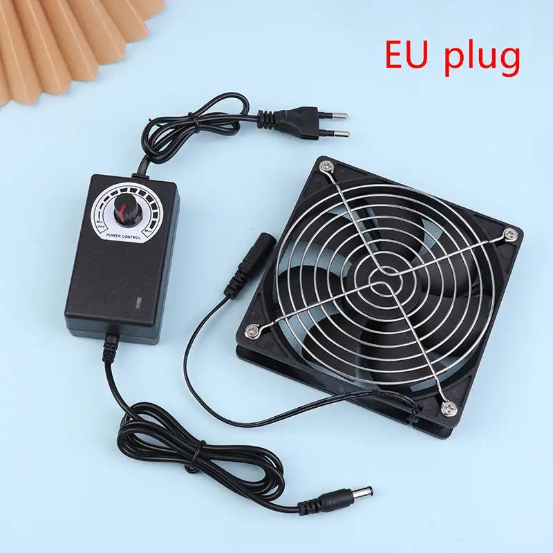 quạt 12cm 2700rpm làm mát với người điều khiển + 2 lớp phủ lưới kim loại 12V…