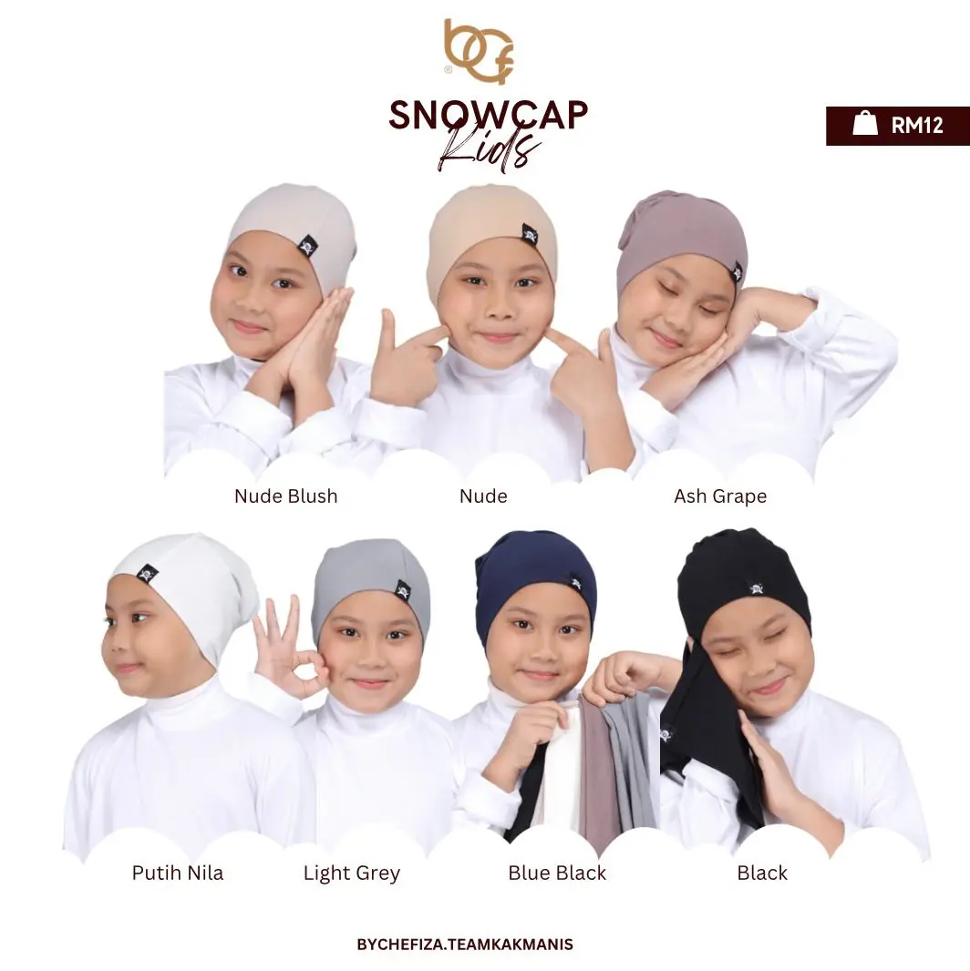 SNOWCAP KIDS BY CHEFIZA (INNER KIDS & INNER SOUFFLE KIDS)  skaf tudung