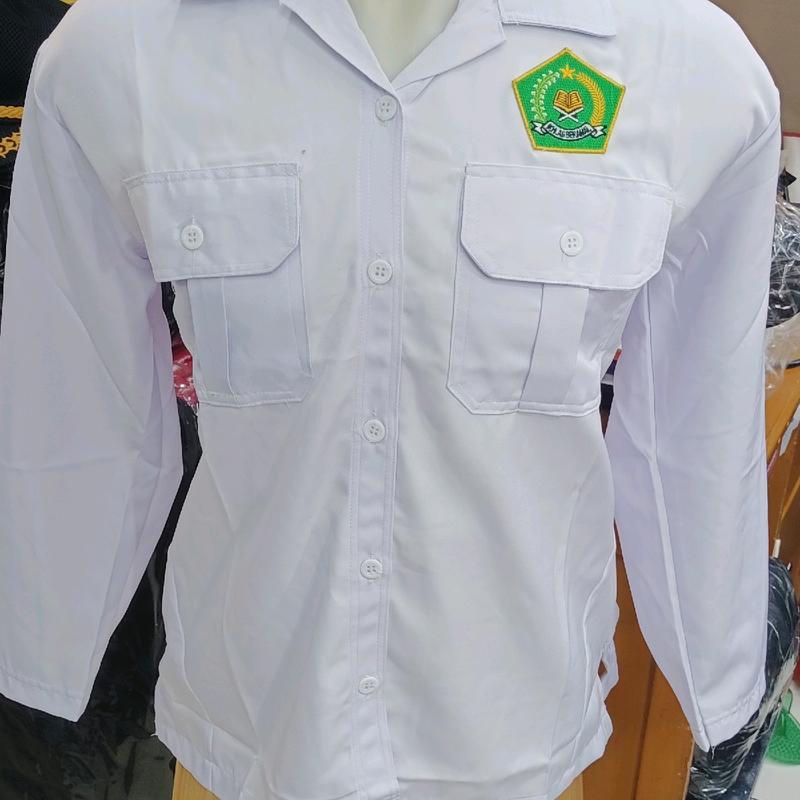 kemeja seragam kemenag RI perempuan/kemeja seragam lengan panjang bahan Texas halus dan lembut 6