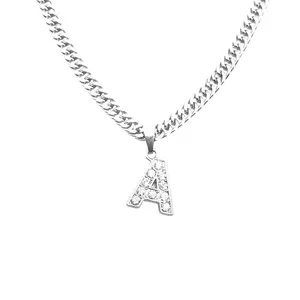 ACC DSTYLE-Kalung Inisial Nama Silver Anti Karat / Kalung Abjad A-Z / Aksesoris Fashion Kualitas Tinggi Keren Bagus