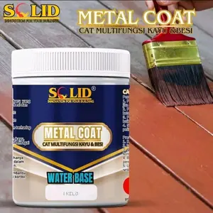 SOLID PAINT-metal coat multifungsi kayu&besi water base 1 kilo glosy