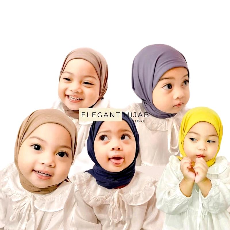 Jilbab / Hijab anak segi tiga instan anak jersey premium 0_6thn  ||  Kerudung Segitiga instan anak Muslim 0