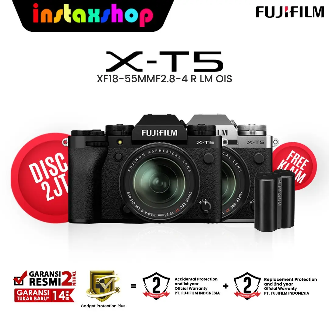 Fujifilm X-T5 XT5 Kit XF 18-55mm F2.8 Kamera Mirorless Garansi Resmi