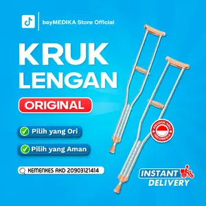 TONGKAT KETIAK - TONGKAT KRUK SEPASANG - CRUTCH - ALAT BANTU JALAN - Beban Up to 150Kg