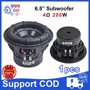999DIY HK 6,5 inci 4Ω 200W Subwoofer  speaker bass subwoofer 6,5 inci speaker mobil subwoofer speaker