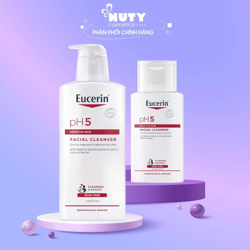  Sữa Rửa Mặt Dịu Nhẹ Cho Da Nhạy Cảm Eucerin pH5 Facial Cleanser Sensitive Skin 100ml 400ml 