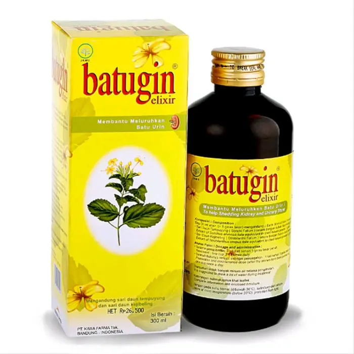 VERSI ASLI Bukan Produk Tiruan !!! BATUGIN ELIXIR 120 ML / OBAT HERBAL BATU GINJAL / KIMIA FARMA 0