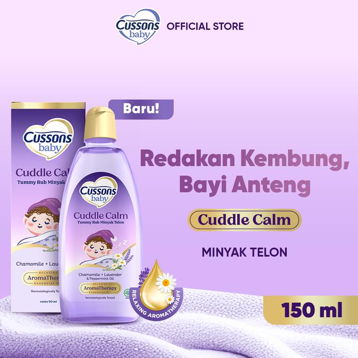 Gambar Cussons Baby Cuddle Calm Tummy Rub Telon Oil 150ml – Chamomile & Lavender Oil, Minyak Telon Redakan Kolik, Bayi Anteng dari CussonsID Kota Administrasi Jakarta Barat Tokopedia