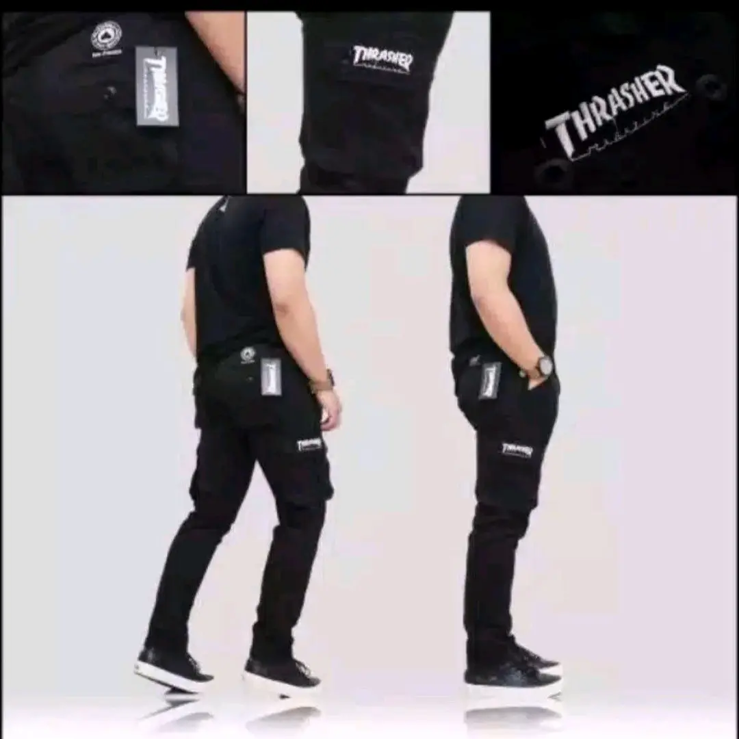 Celana Panjang Pria Rip Cargo Bahan twill Stretch Pre Distro mium Combed Kantong Slimfit Karet Keren Melar Abu Army Cream Hitam Cowok Chino Dewasa Casual