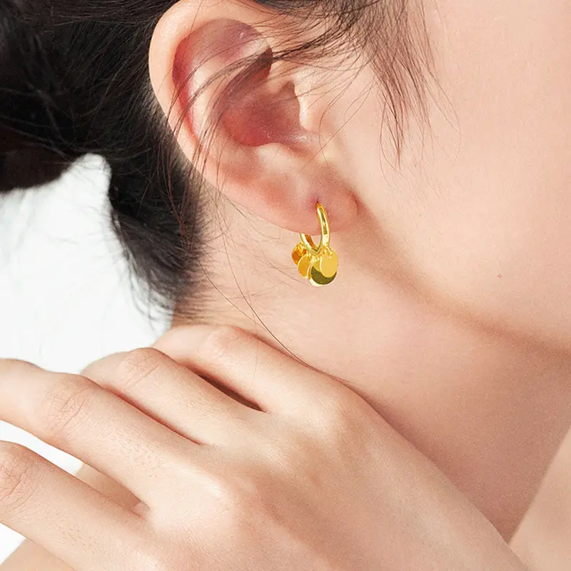 【003Harga telah dibanting, segera di CO】Chard Wake Anting Wanita Titanium Korea Elegan Antingan Anti Pudar Original Earrings  CWE007 8