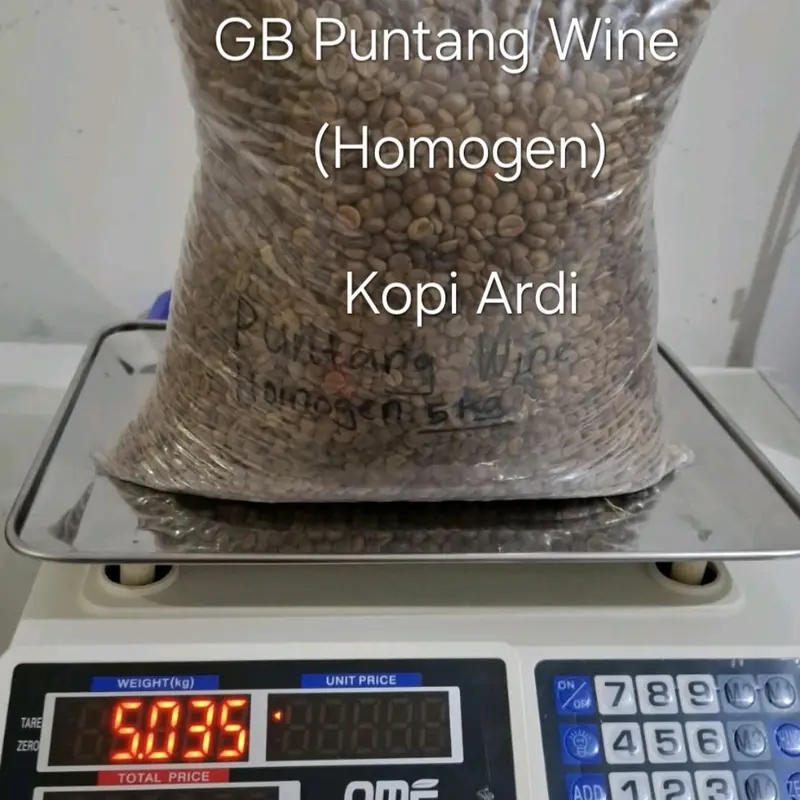 Biji Kopi Mentah/Green Bean (GB) Arabica Gunung Puntang Wine 1Kg Coffee Hitam Sweet Manis 1