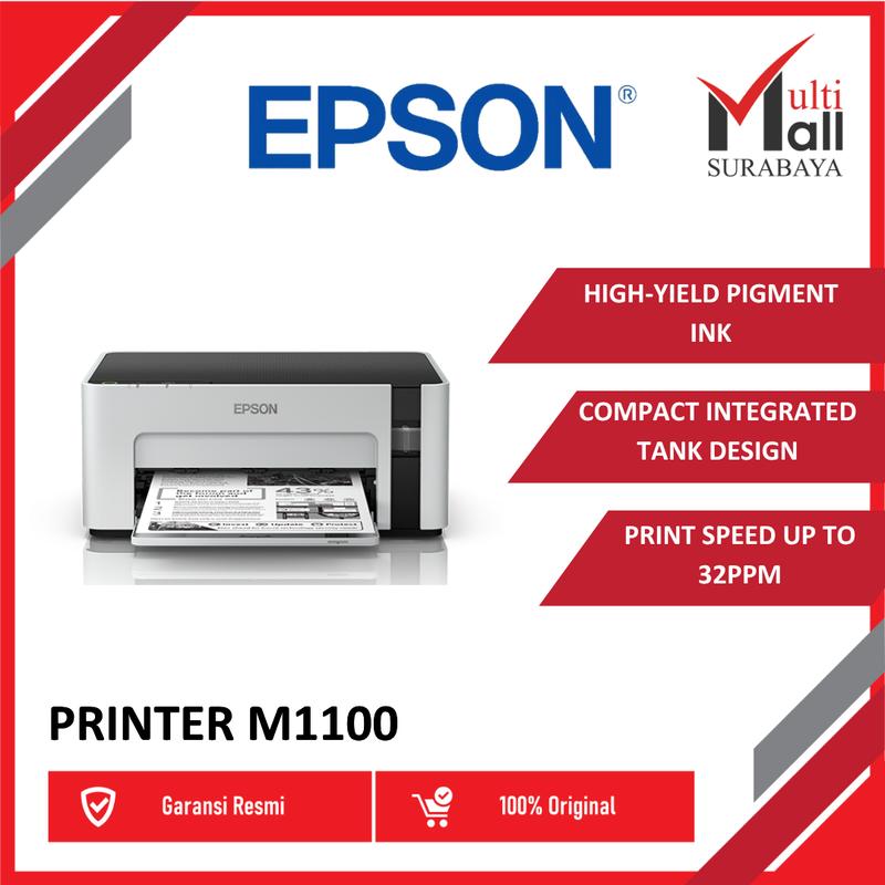 Epson EcoTank Monochrome M1100 Ink Tank Printer - Shop | Tokopedia