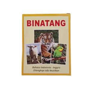 Flash Card Dunia Binatang Seri 1 Kartu Edukasi Anak Glossy Tebal - 40 Lembar