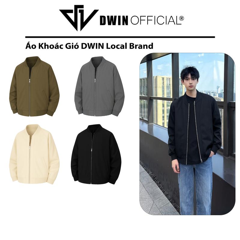Áo khoác gió nam nữ 2.0 DWIN local brand bomber vải dù 2 lớp unisex form oversize chống nước không nhăn