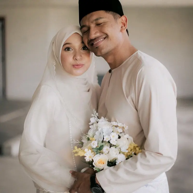 BAJU MELAYU TELUK BELANGA CEKAK MUSANG WARNA PUTIH TULANG SETELAN