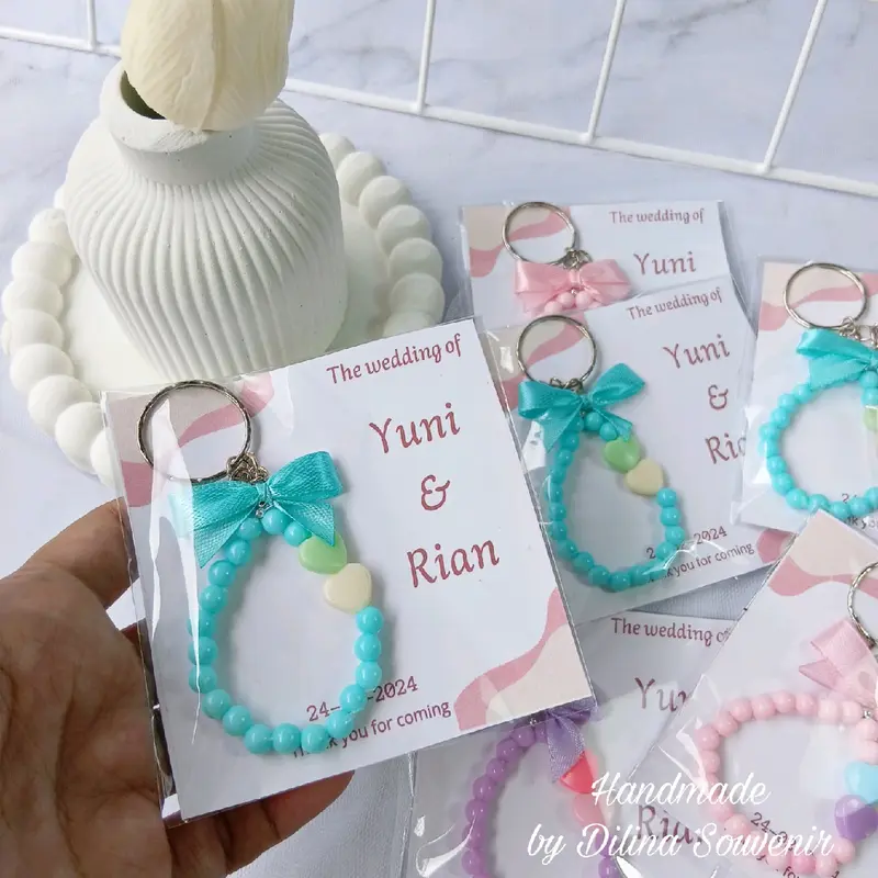 (isi 50 pcs)  Souvenir ganci manik/souvenir gantungan kunci/souvenir pernikahan  Ulang tahun 3