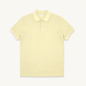 Waniqlo - Polo Shirt Kerah Polos Unisex Pria Wanita Yellow Milk M L XL XXL