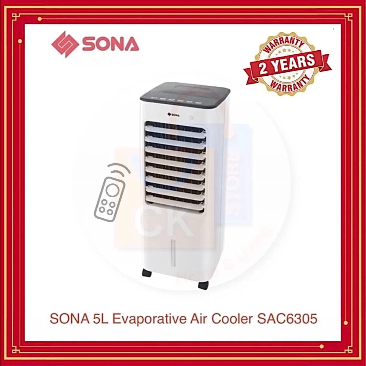 SONA 5.0L Evaporative Air Cooler with Remote SAC6305 | SAC 6305 (2 Years Warranty)