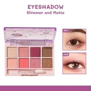 Eyeshadow Palette 8 Color Matte Shimmer Pearlescent Pigmented Waterproof Long Lasting - LA290 5232