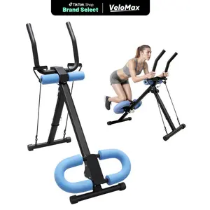 BARU - VELOMAX ADJUSTABLE AB TRAINER DENGAN LAYAR LCD, MESIN LATIHAN PERUT LIPAT UNTUK BENTUK TUBUH & LATIH OTOT INTI DI RUMAH
