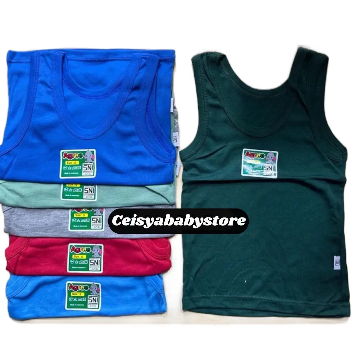 ￼[6 PCS - 12 PCS] SINGLET AGREE KIDS ST06 SINGLET AGREE KIDS WARNA Anak