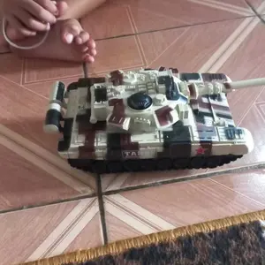 MAINAN RC MOBIL MILITARY WAR TANK BATTLE TANK REMOTE CONTROL Baterai Toys rc  tank full