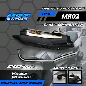 knalpot standart racing type bass adem original mrz racing untuk motor vario mio pcx nmax beat aerox dll Motorcycle Foto