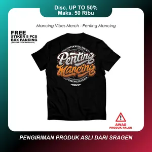 [ PROMO SPESIAL ] Kaos Mancing Vibes Penting Mancing - Bahan Katun Combed 24s premium Free Sticker & Box Pancing Mini Baju Mancing Mini