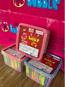 PUSAN PERMEN KARET TATO BUBLE GUM (1 TOPLES) ISI 100 PCS / netto 400 Gram