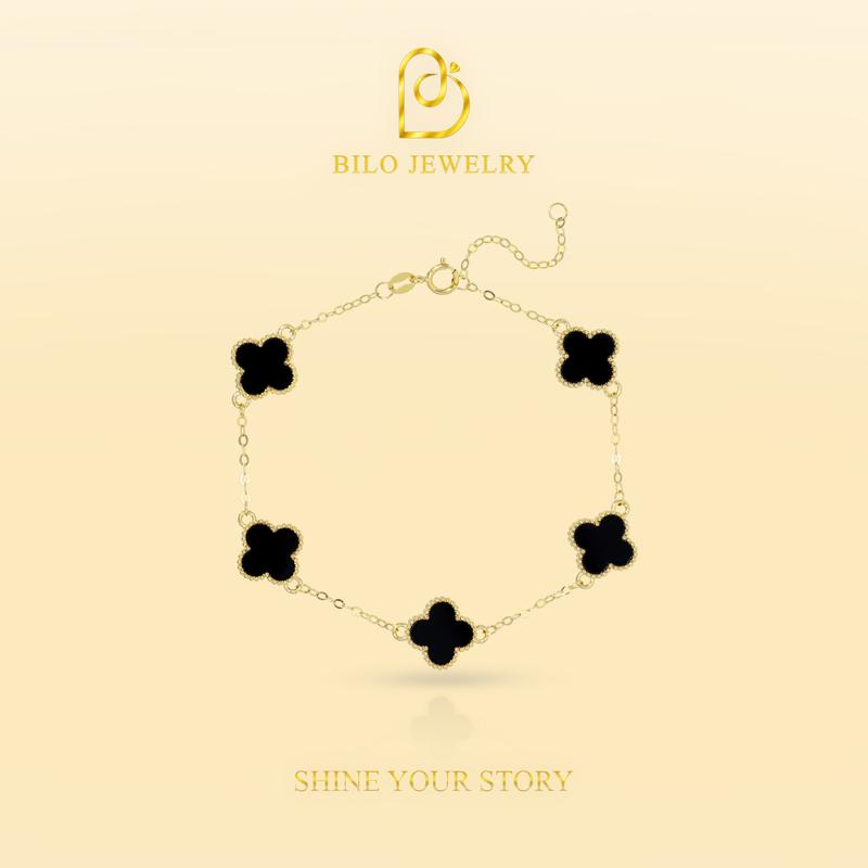 Phụ kiện lắc tay cỏ 4 lá đá Bilo Jewelry • Phụ kiện thời trang