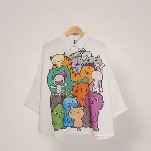 Kemeja Oversize motif Lucu by Ameela.KL