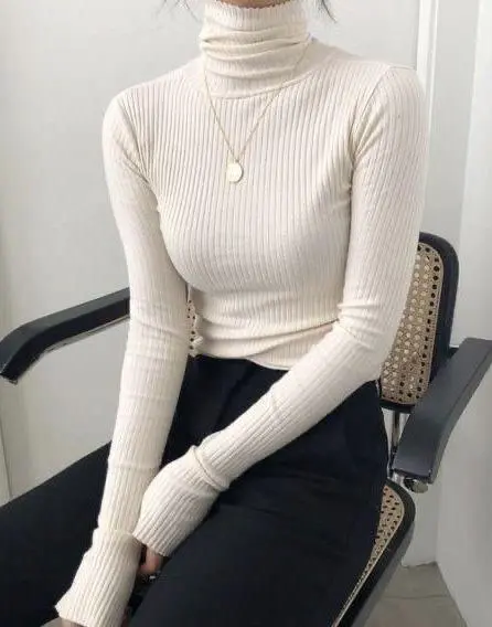 KAOS TURTLENECK CEWEK LENGAN PANJANG BAJU KERAH TINGGI WANITA KEKINIAN PAKAIAN MODIS & TRENDY 1