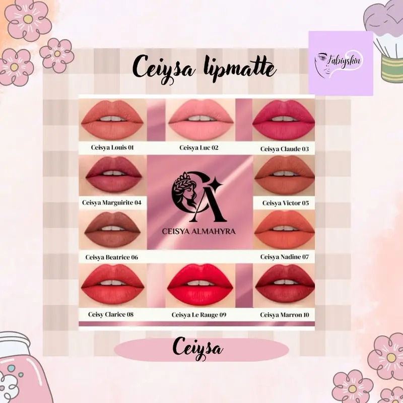 Lip Cream Matte Ceisya Lipmatte - 10 Warna - Gloss, Lipstick 0