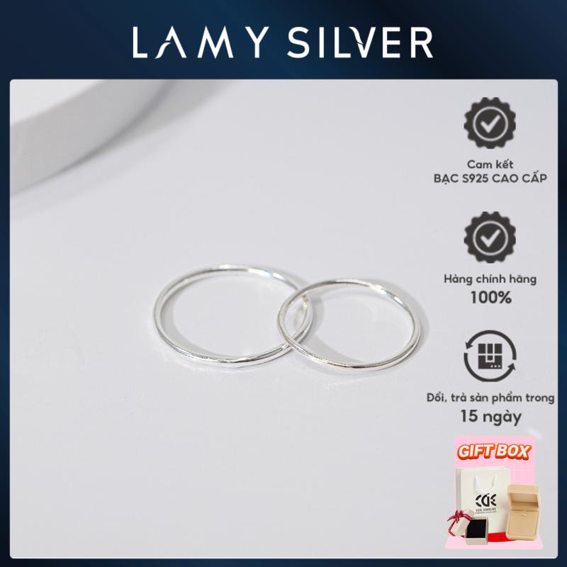  Nhẫn nữ LAMY Bạc S925 Basic Circle Couple Ring 8307 - Trang sức LAMY 