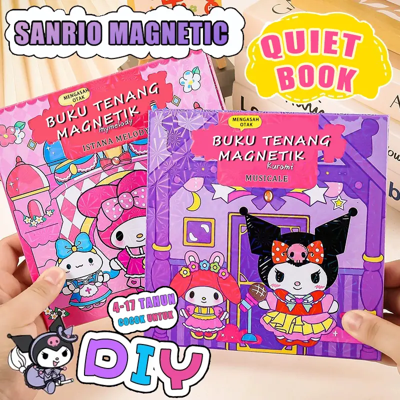 EB (COD) Buku Tenang Magnetik DIY busy book untuk Balita Buku Sibuk Montessori untuk Anak-Anak noniquennisa Pendidikan Anak Usia Dini Learing Cartoon No-Cuting Hadiah Buku Stiker Stiker yang Dapat Digunakan Kembali untuk YP-GMV