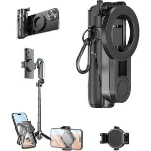 4in1 多機能360°回転マグネット自撮り棒 伸縮式ミニ三脚 リモコン付き 携帯便利