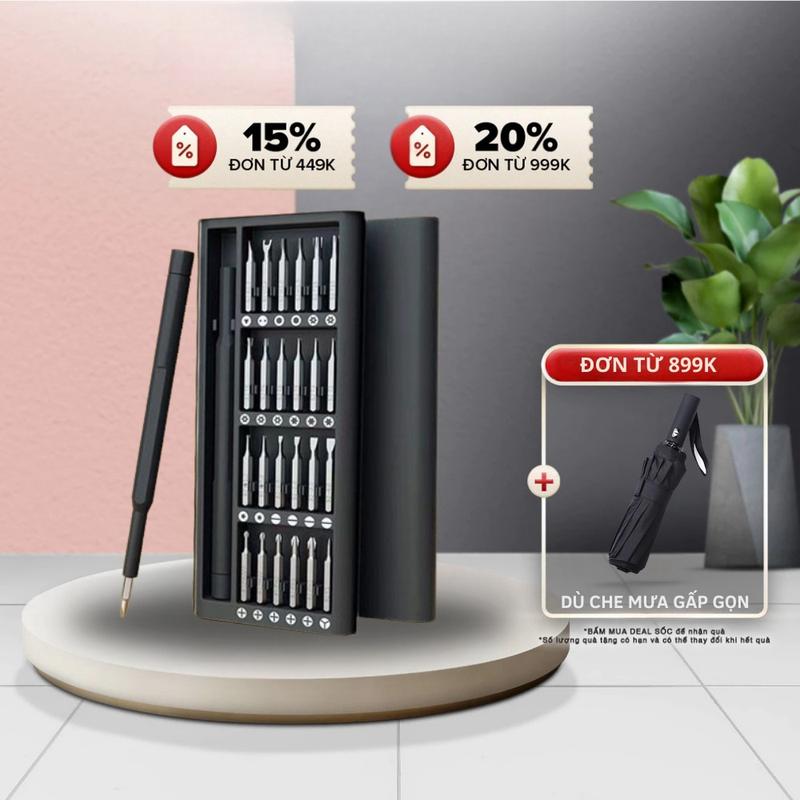 Bộ Tua Vít Đa Năng, Bộ Tô Vít Đa Năng Mini 24 Đầu Nhỏ Sửa Điện Thoại, Mở Laptop, Mắt Kính, Đồng Hồ