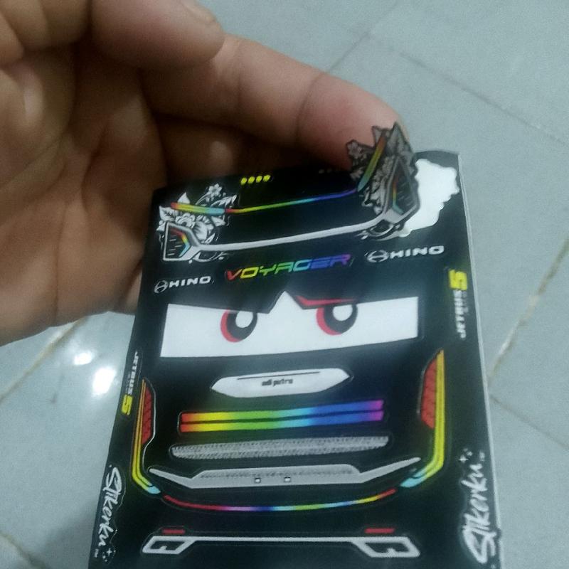 Stiker Headlamp Miniatur Bus Transjakarta Terbaru Dah Cutting Murah - Car 0