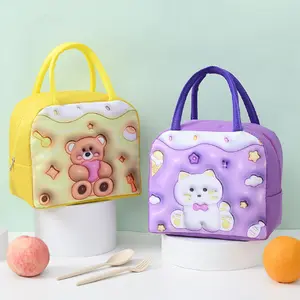 AksesoriesU T5953 Tas Bekal Anak Karakter / Tempat Penyimpanan Kotak Makan Tahan Panas Import / Tas Bekal Anak Bermotif / Lunch Bag / Tas Bekal  Makanan