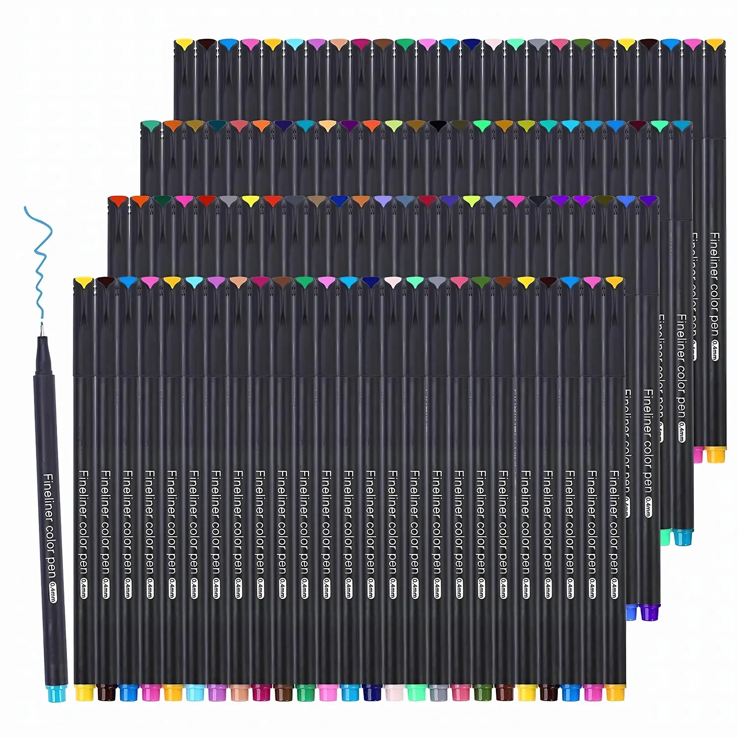 12/24/36/48/60/100 Color Set 0.4mm Micro Tip Fineliner Pen Drawing Painting Sketch Fine Line Art Marker Office School Stationery