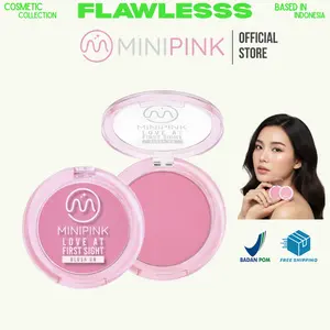 MINIPINK Palette Cheek Blush On Love At First Sight 4 Shade Ringan Pigmented Matte Perona Pipi MP016
