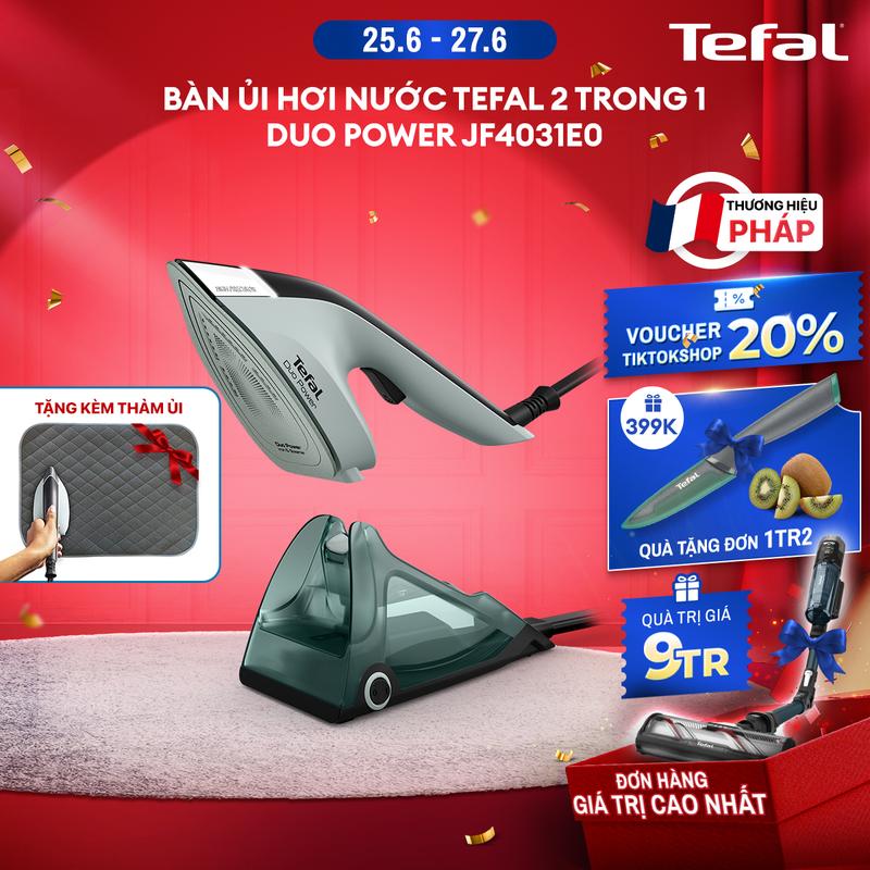 [Tặng kèm thảm ủi] Bàn ủi hơi nước Tefal 2 trong 1 Duo Power JF4031E0 - Kết hợp ủi hơi và cầm tay