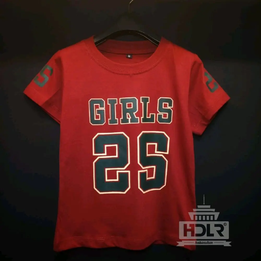 HDLR Kaos Anak GIRLS 25 baseball cewe kekinian Fashion