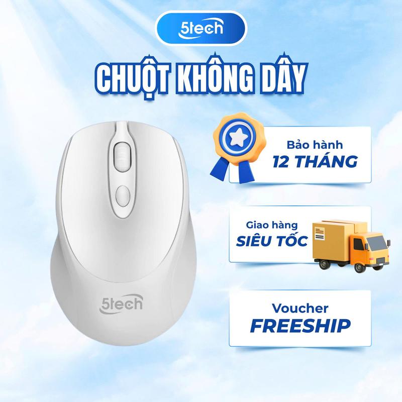 Chuột không dây 5Tech chuột sạc pin chuột kết nối đầu USB 2.4GHz DPI 800-1600 chuột dành cho máy tính laptop và những thiết bị có cổng kết nối USB 2.4GHz chơi game mọi chế độ 