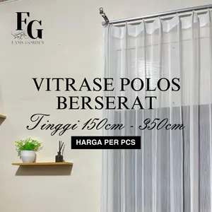 GORDEN VITRAS KAWAT S Polos Berserat Gorden Vitrase Premium Gorden Daleman Mewah Dan Modern Termurah Plisket Curtain