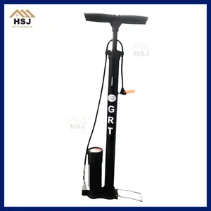 Pompa Kompa Angin Udara Hitam Ban Roda Motor Mobil Bola Tabung Meter Hitam Merk GRT