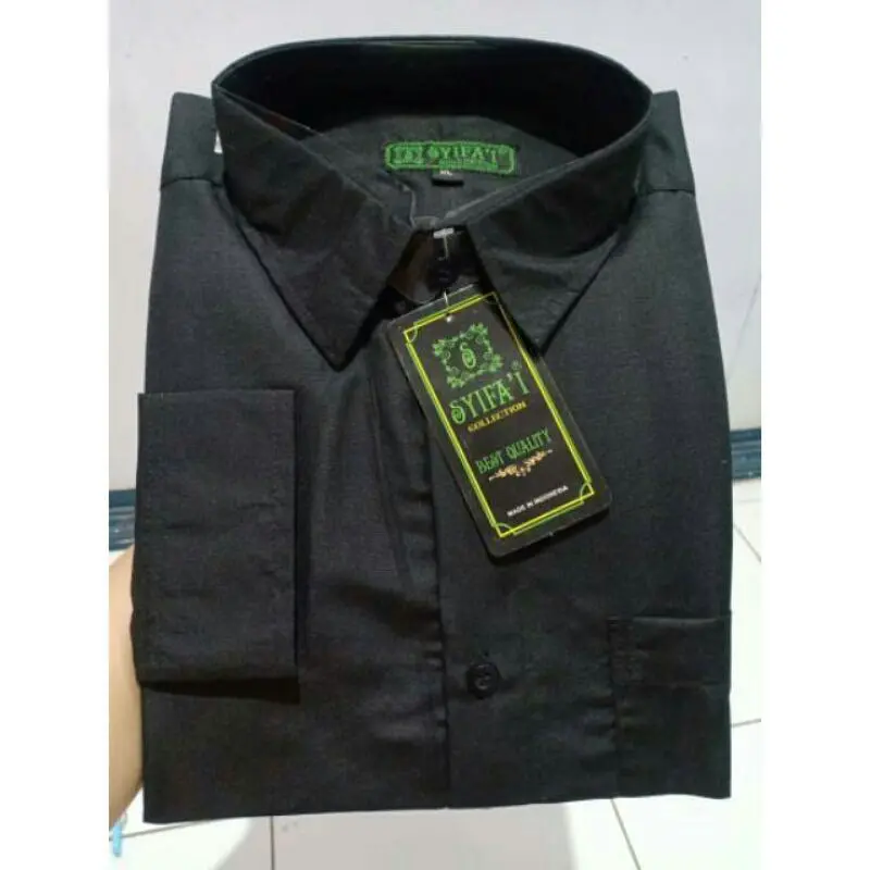 KEMEJA PRIA BASIC POLOS PANJANG WARNA PUTIH Katun 2