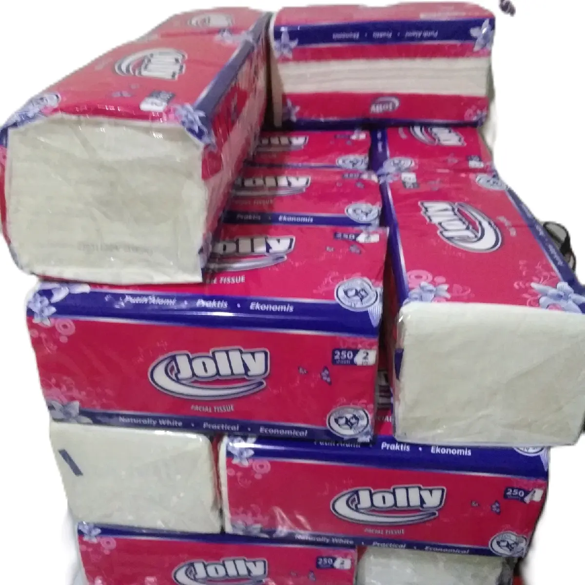 Tisu Wajah Jolly 250 Sheet 2ply - Kertas Tisu Lembut mendunia